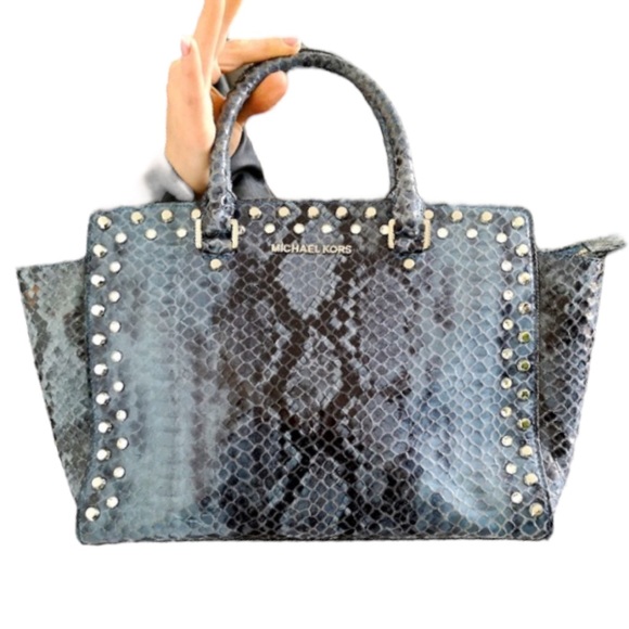 Michael Kors Selma Limited Edition Leather Python Crossbody - Picture 14 of 14